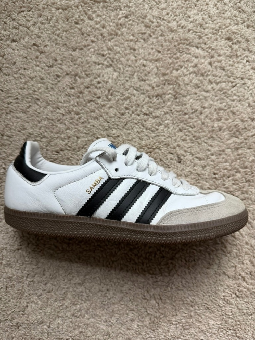 adidas Samba OG White Black Gum Sneakers Mens 7 / Womens 8 IG9030